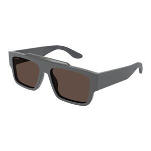 Gucci Sunglasses Square Full Rim, Charcoal Grey Frame and Brown Lens GG1460S003